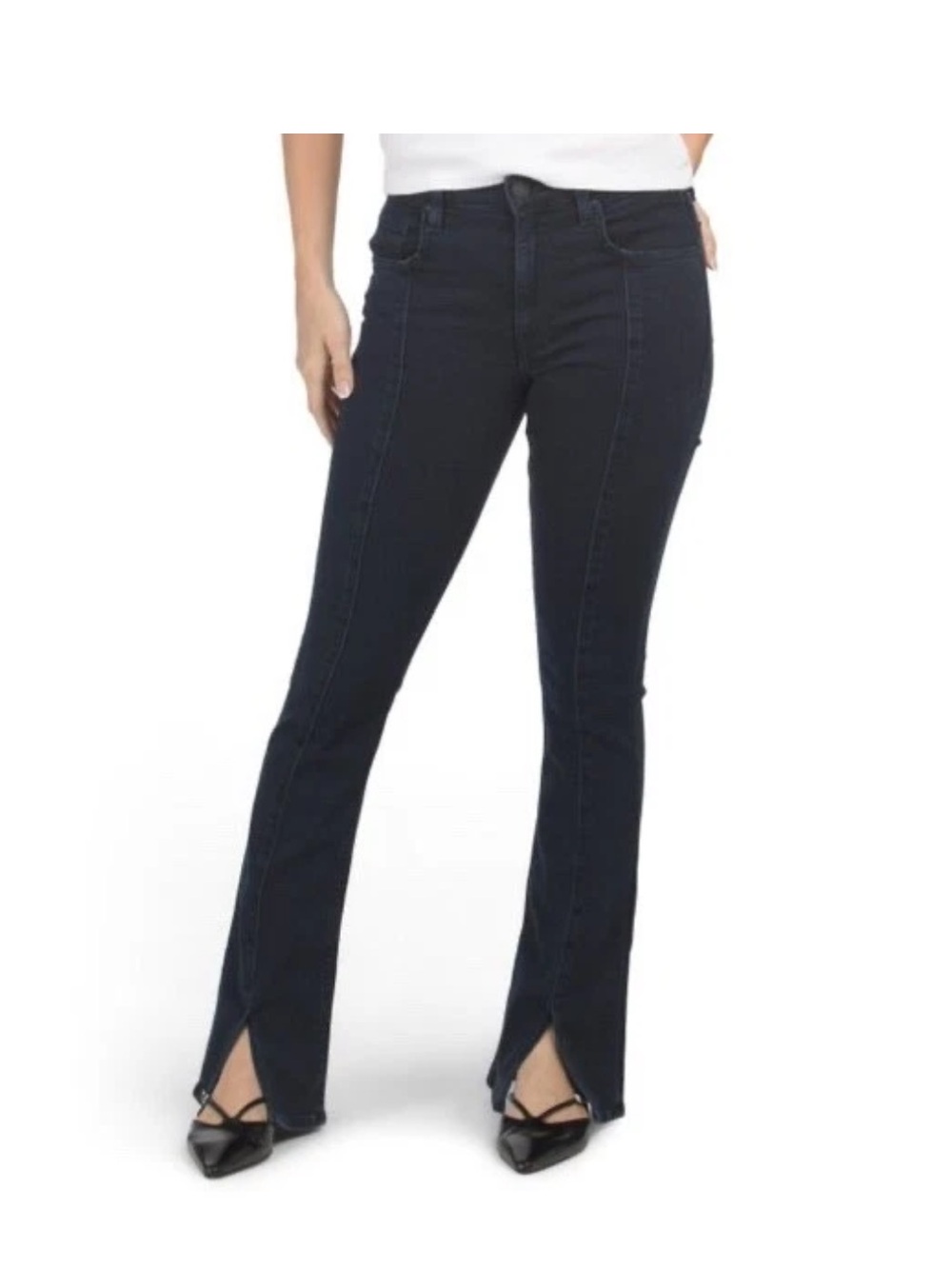 NEW! NWT HUDSON Barbara High-Rise Baby Bootcut Jean w/ Slit Dark Denim Size 24